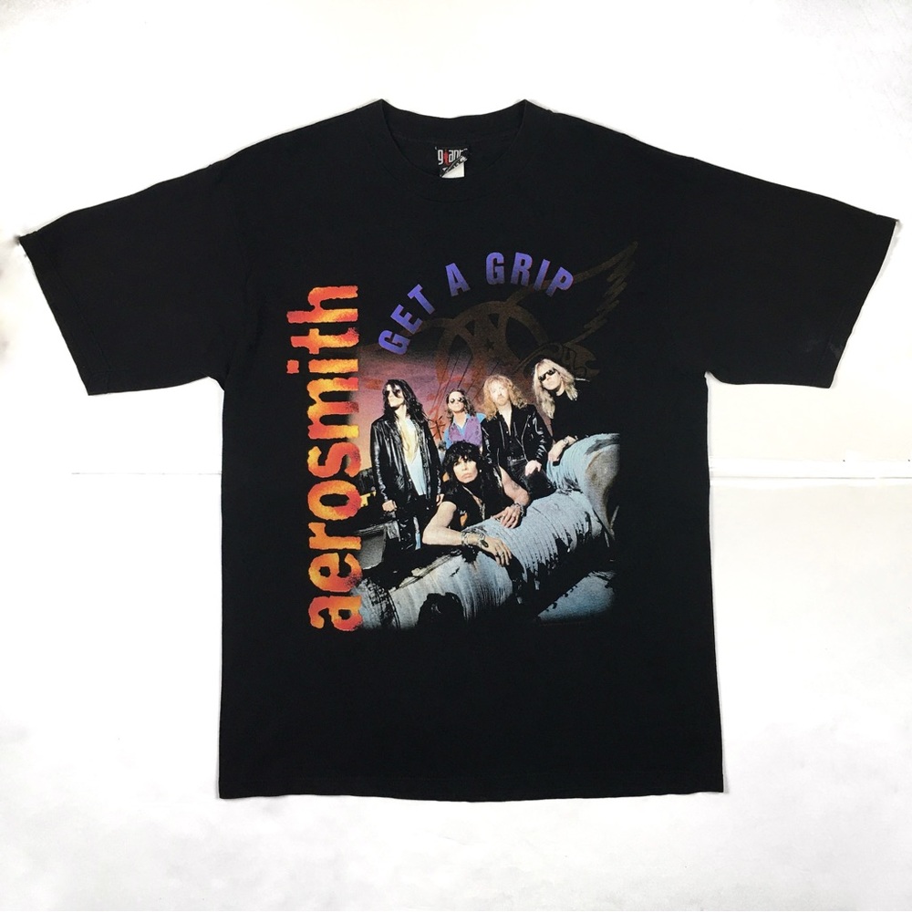 Vintage 1994 Aerosmith Get a Grip Band T-Shirt XL Black Rock Tee 90s Vtg Music - Picture 2 of 16